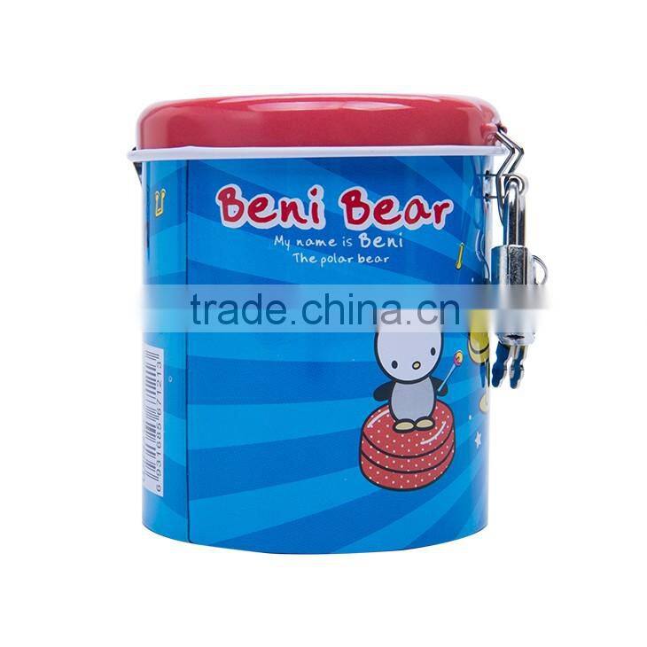 tin round money box