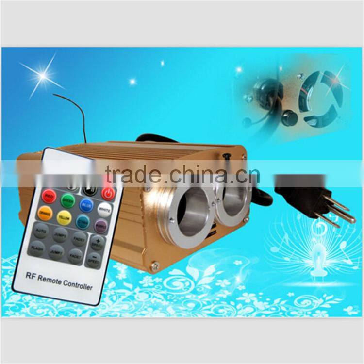 Color wheel & twinkle Dual port plastic fiber optic projectors