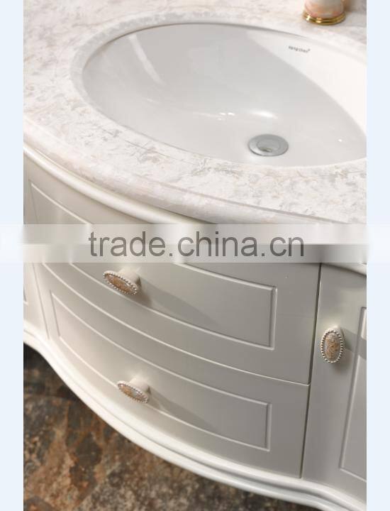 solid wood,oak wood bathroom cabinet withTouch screen lamp mirror cabinet