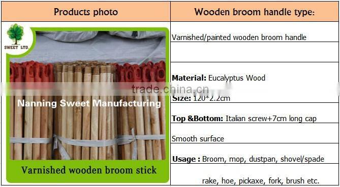 Painted wooden broom sticks