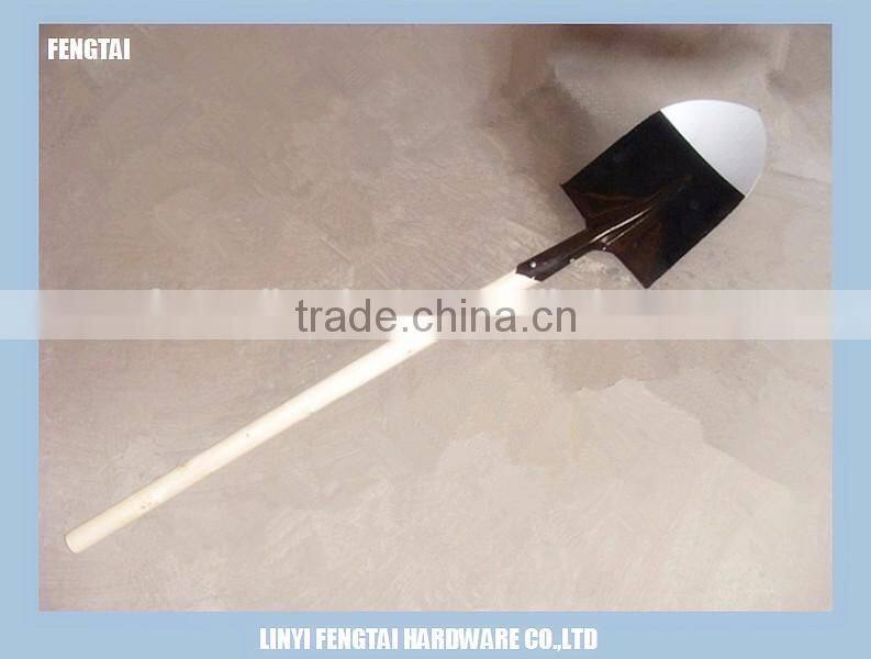 Cheap Price S503 Round Long Wood Handle Steel Shovel