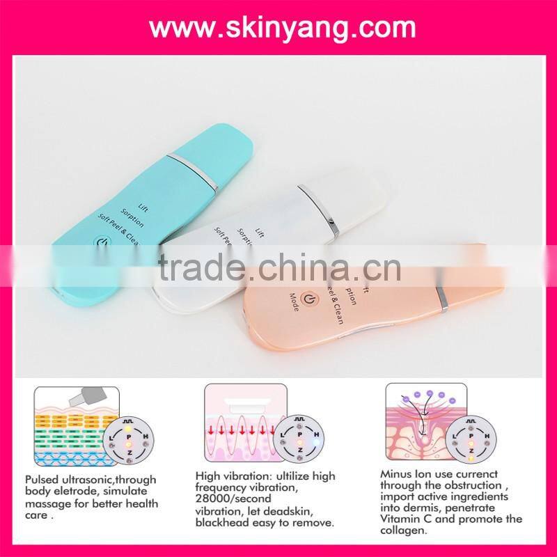 Sonic Peelling Ultrasonic Skin Scrubber Spatula & Infusion Face massage and skinyang portable Sonic peeler skin scrubber
