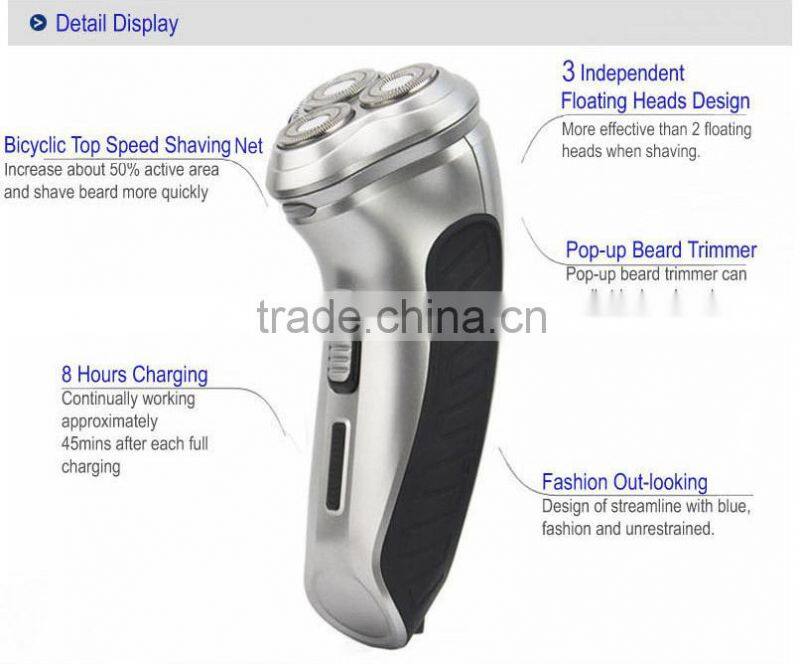 Three Independent Floating Heads Men Shaver Machine