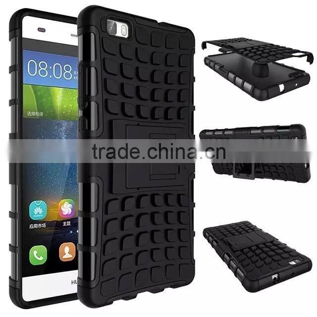 For HUAWEI P8 LITE Armor CASE Heavy Duty Hybrid Rugged TPU Impact Kickstand Hard Cover ShockProof CASE