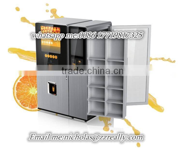 Automatic Credit card/Bill/Coin/Apple Pay/AliPay operated Orange juice vending machine