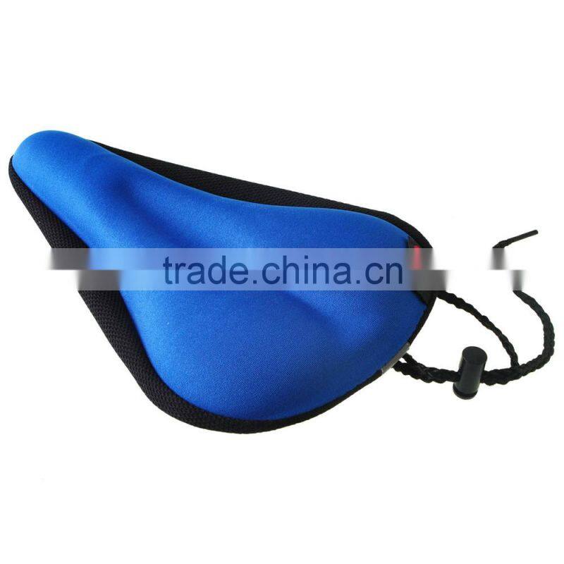 Blue Silicone Cycling Bike Bicycle Soft Thick Gel Saddle Seat Cover Cushion Pad