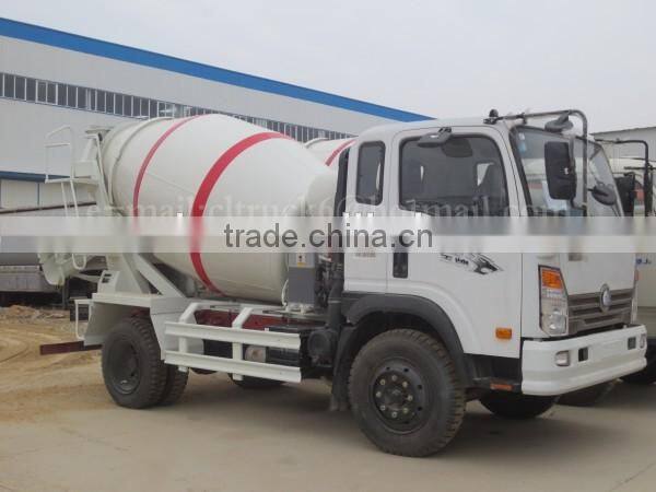130hp 4*2 SINOTRUK Wang Brand Cement Mixing Truck 4 m3