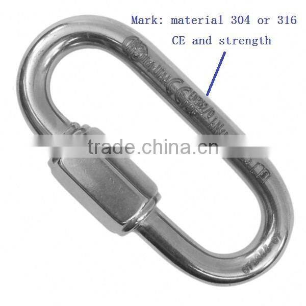 Stainless Steel 304/316 quick connector link