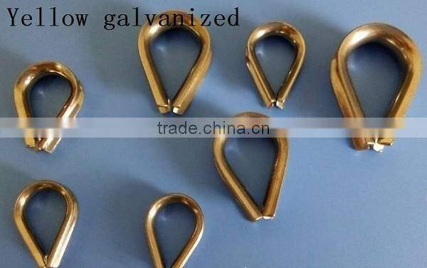 DIN6899B Electrical galvanized Wire Rope round custom Thimble clevis price