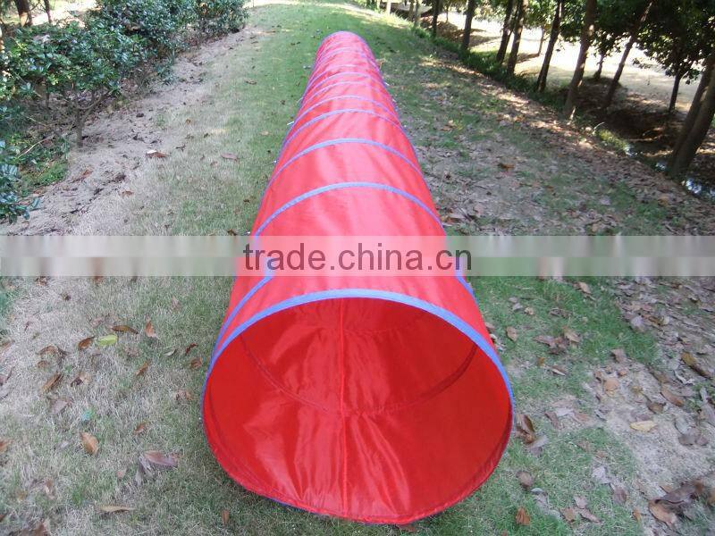 2016 Wholesale Pet Products Good Quality Blue Polyster Outdoor Dog Trainning Tunnel