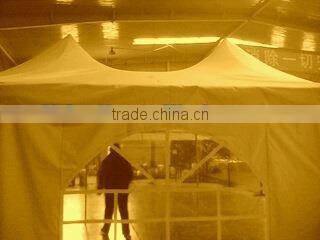 5x6.8m steel structure white double top pagoda tent