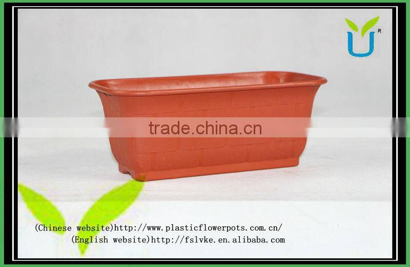 Plastic pot, rectangular planter, plastic flower pot
