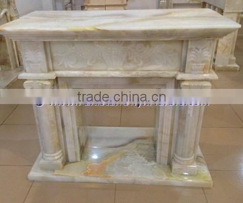 New selling good quality WHITE ONYX FIREPLACES