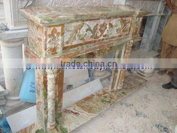 MULTI GREEN ONYX FIREPLACES