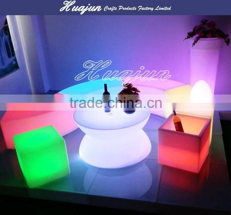 LED light seating cube with cushion