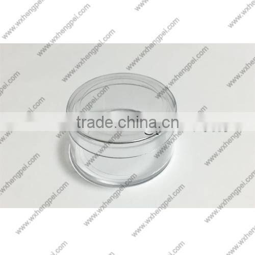 Cleverish portable cute transparent round plastic storage jewelry wedding box kit