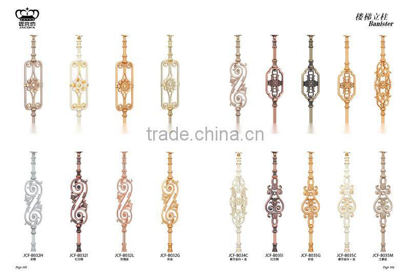 Luxury Design Indoor Color Coated Aluminum Stair Railing Baluster