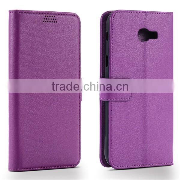 Factory Suppliers Litchi Pattern Flip Leather Phone Case For Samsung A7 2017