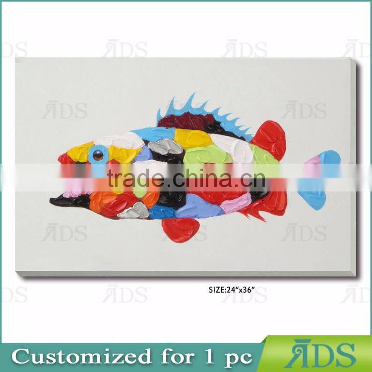 New Original with Colorful Fish Painting