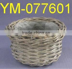 Small Round Wicker Garden Flower Basket