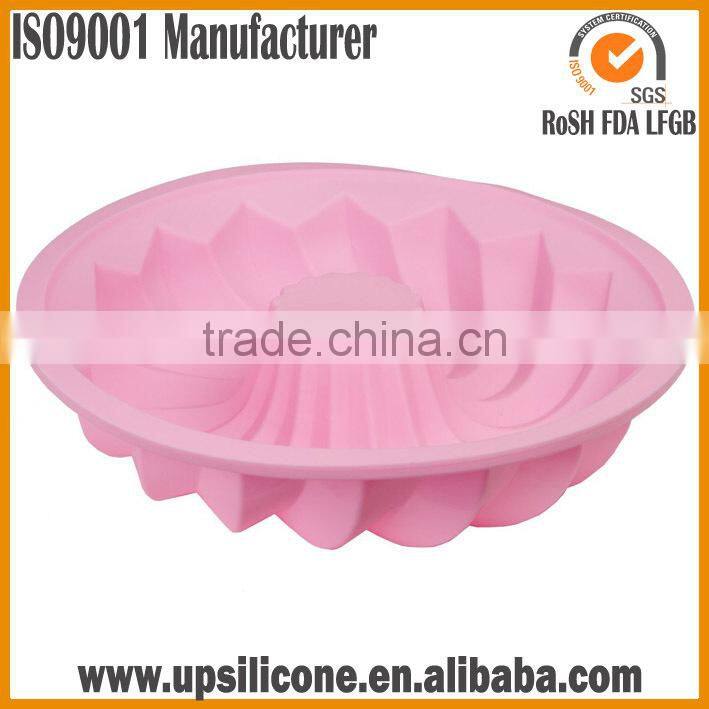 BPA Free Food Grade Silicone Fluted Mold Bunt Pan- silicone cake mould toast microwave oven bakeware Mold Bundt Cake Pan Bread