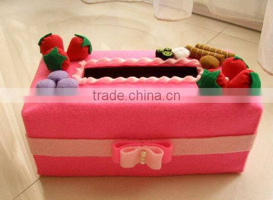 China 2017 hot sale high quality new products graphic design home decoration wholesale promotion felt acrylic tissue box