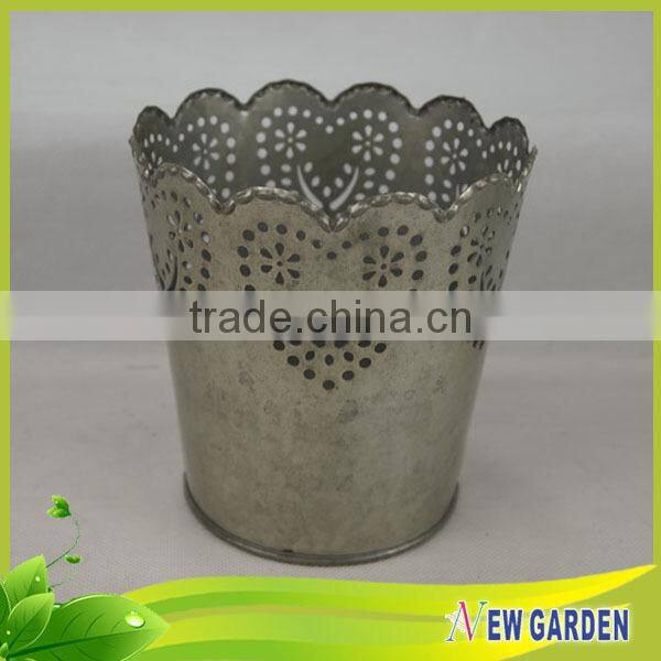 Widely application balcony beautiful metal led light flower pot