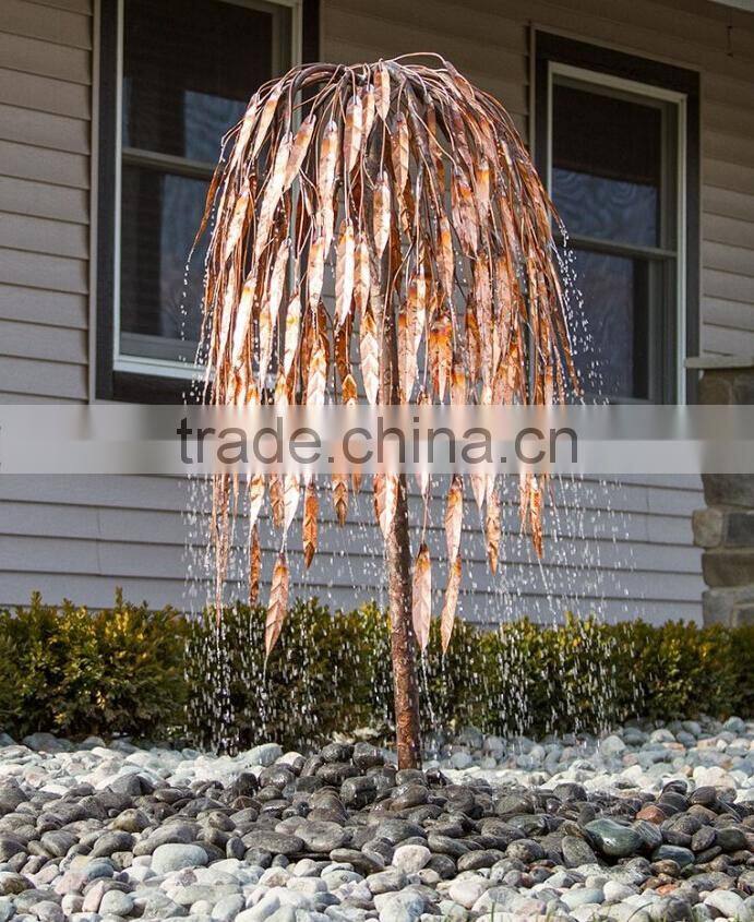 outdoor garden modern metal copper acer tree statue for fountain