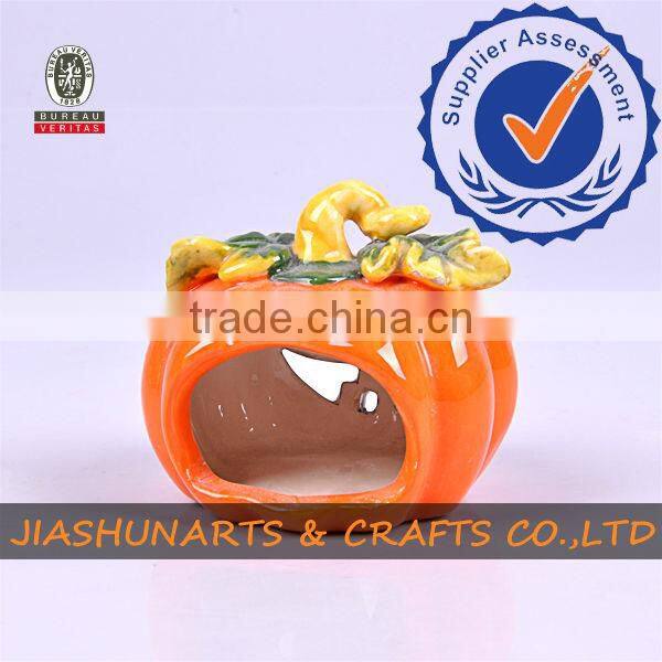 Ceramic Halloween Pumpkin Candlestick