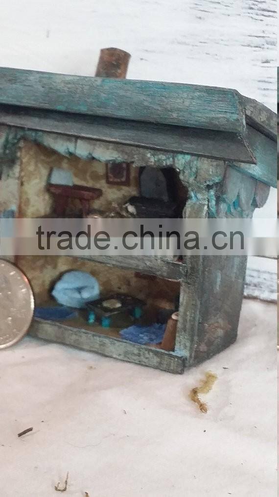 Tiny miniatures. Christmas house.