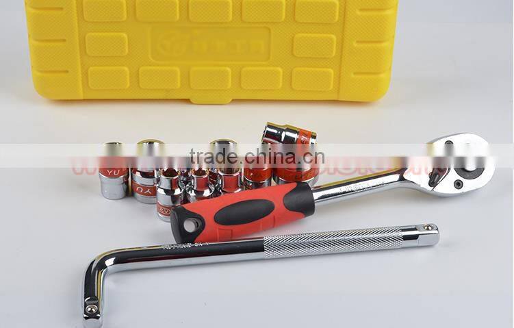 13pcs socket set ratchet wrench (1/2" ) CRV tools set for auto repair