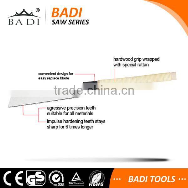 aggressive precision teeth pruning carpenter hand saw with special rattan handle