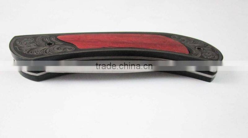 Wood Handle Stainless Steel Suvival Folding Pocket Tool