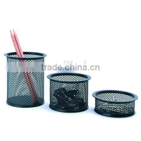 hot selling 9cm diameter wire mesh single metal penholder