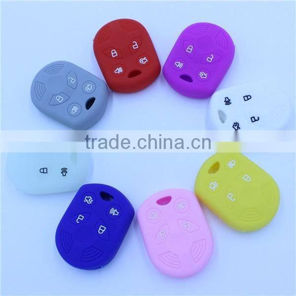 In Stock silicone car key cover shell for ford 4 buttons