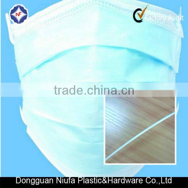 High Quality Medical Face Mask Used PE Full Plastic Nose Wire