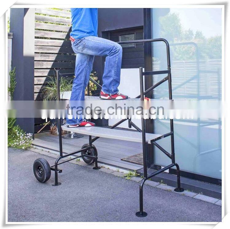Two-wheels foldable scaffolding for gardenning,construction