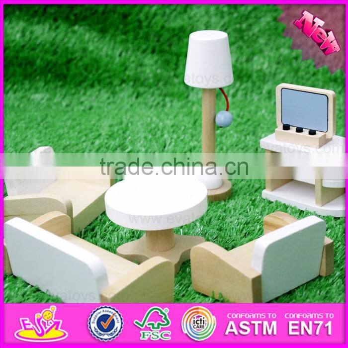 2016 newest baby wooden doll furniture, top fashion kids wooden doll furniture, best chiodren wooden doll furniture W06B045