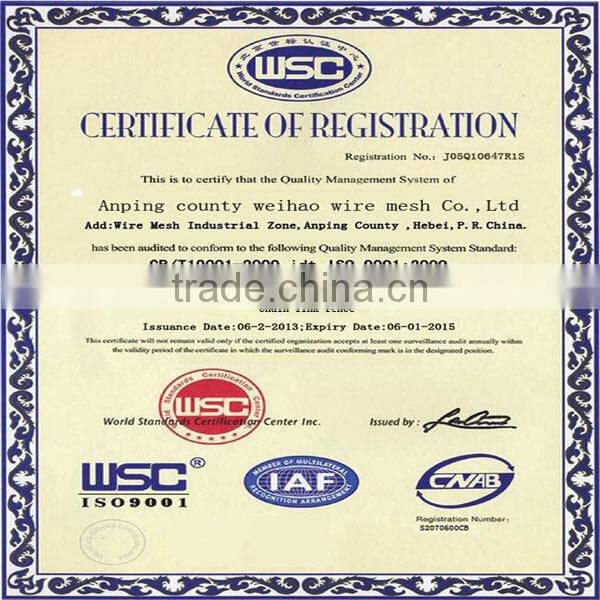 Weihao offer sunshine resistance chain link fence in india