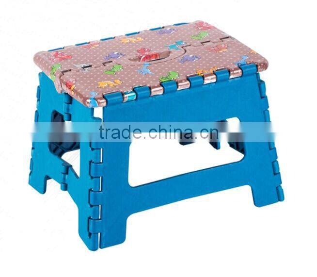 Carton printing folding stool for kids / portable plastic folding step stool