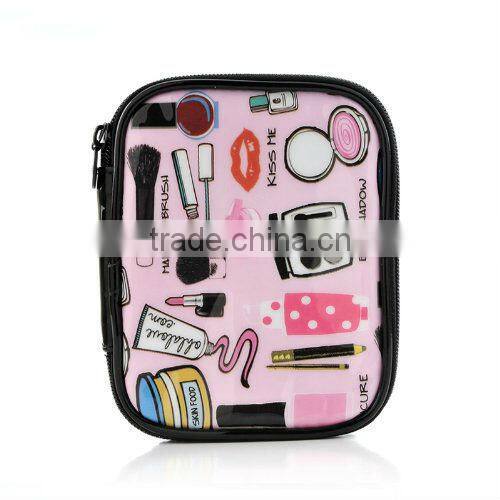 PU Cartoo Picture Cosmetic Bag With Compartment