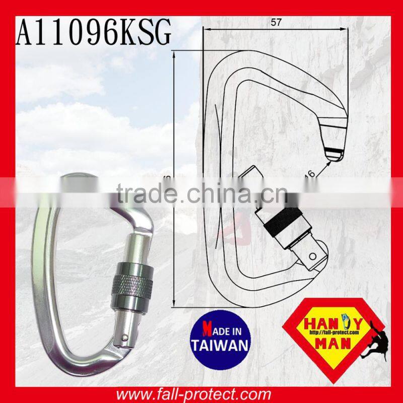 25KN Mountaineer Rock Climbing Carabiner Made Of Aluminum