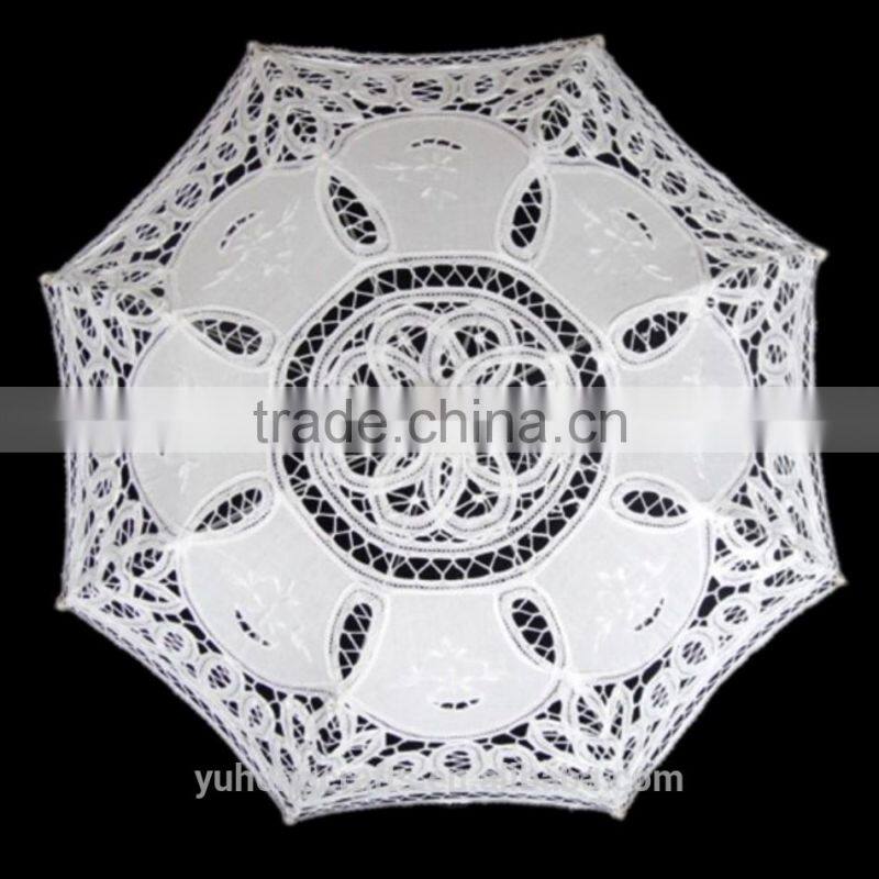 White wedding parasol
