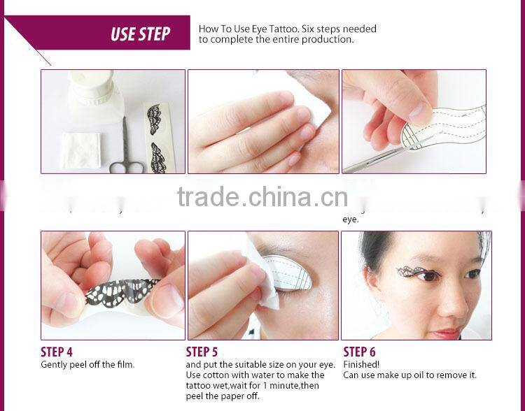 Newest beauty personal care decoration temporary tattoo eye sticker wholesale