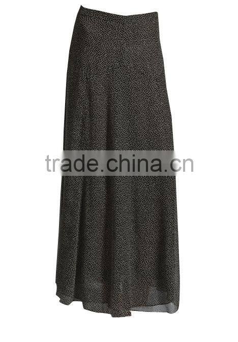 2016 Summer Chinese Clothing /Garment Manufacturer Polka Dot Print Women Long Skirts
