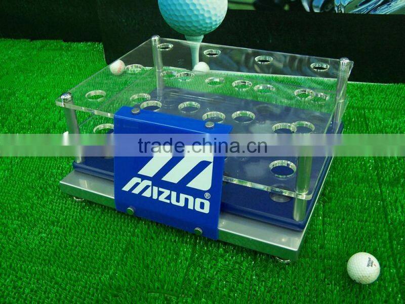 12 golf clubs display box blue or black with logo board display
