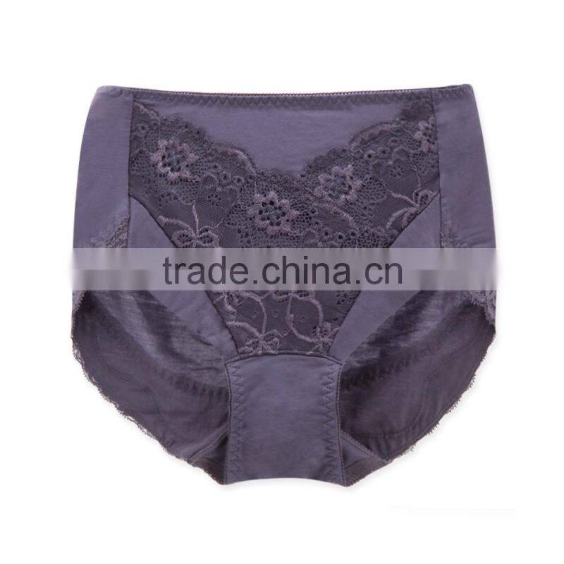 Custom High Quality Colorful 95% Cotton 5% Spandex with Lace Sexy Fancy Woman Underwear