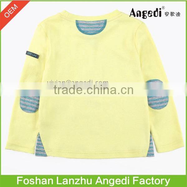 Kids wear Boys clothing long sleeve jumper contrast color Graphic top