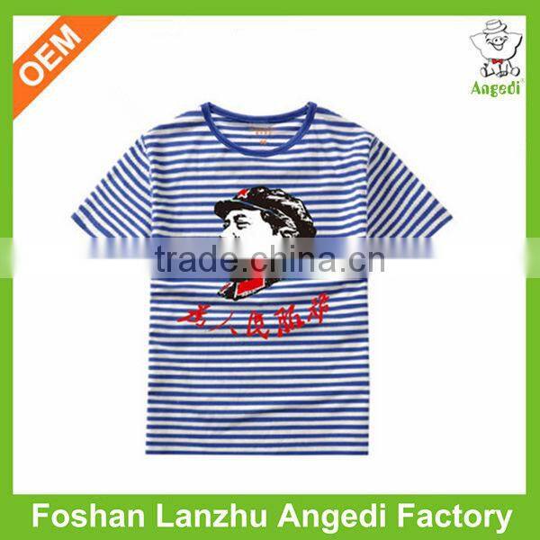 custom design stripe t shirt printing for baby boy