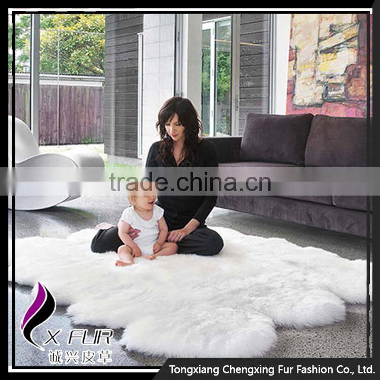 CX-D-110 Luxury Colorful Handmade Sheep Fur Carpet for Home Use with High Quality
